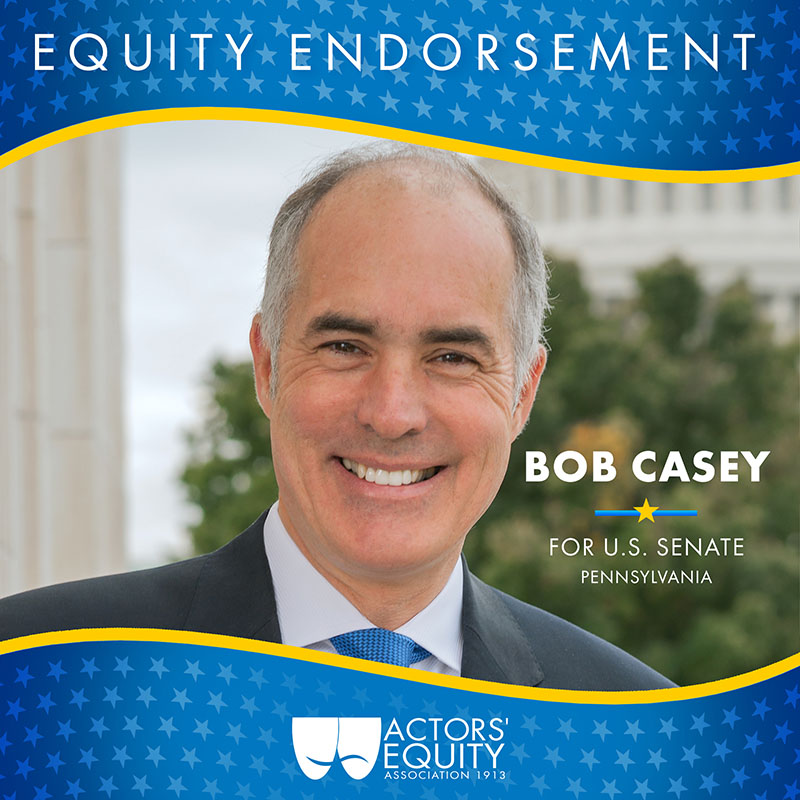 Equity Endorsement: Bob Casey for U.S. Senator – Pennsylvania