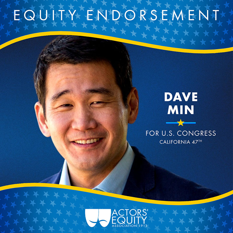 Equity Endorsement: Dave Min for Congreess – CA-47