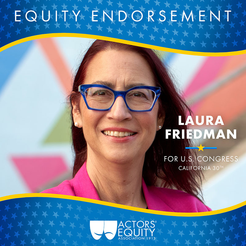 Equity Endorsement: Laura Friedman for Congreess – CA-30