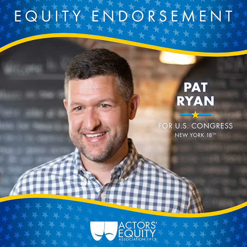 Equity Endorsement: Pat Ryan for Congreess – NY-18