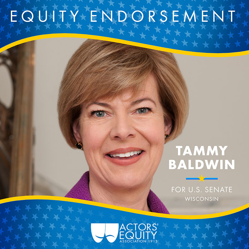 Equity Endorsement: Tammy Baldwin for U.S. Senator – Wisconsin